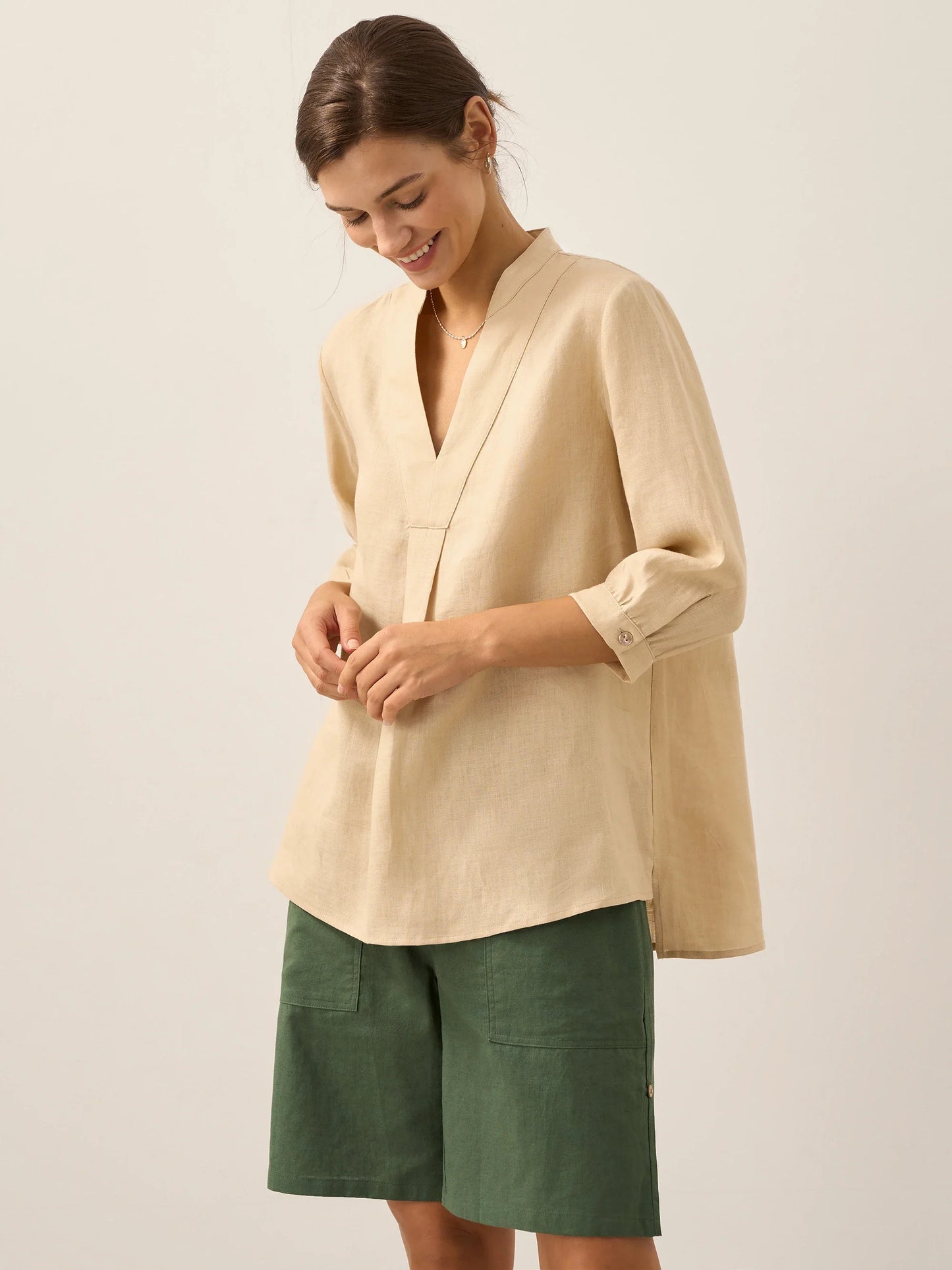 100% Linen Dress Shirt JOANNA - Seldom Seen Styles