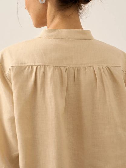 100% Linen Dress Shirt JOANNA - Seldom Seen Styles