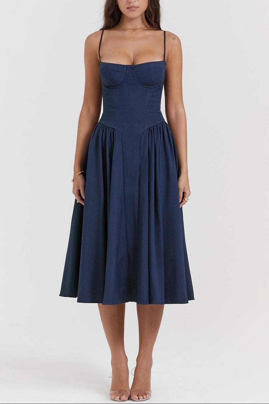 Hannah Midi Dress in Red