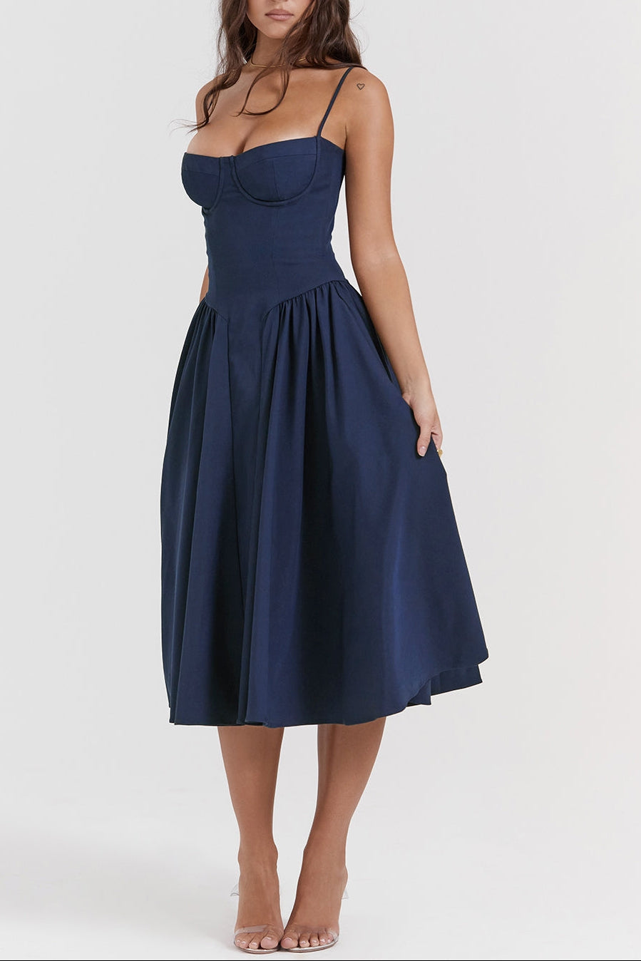 Hannah Midi Dress in Red