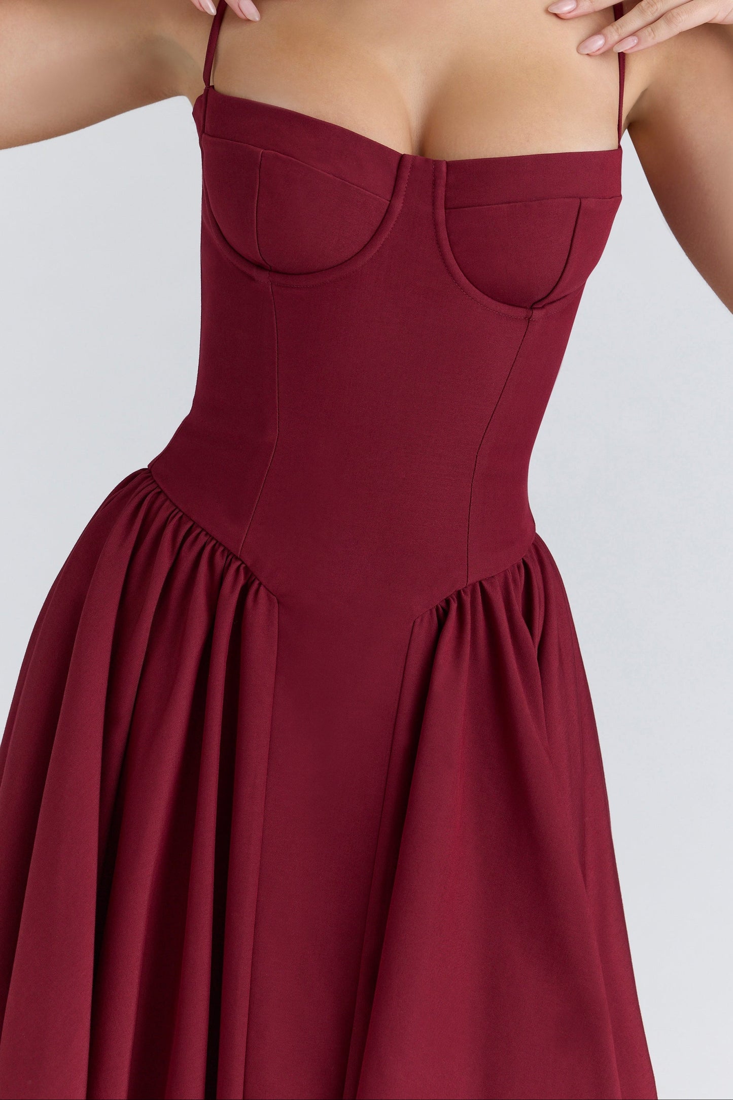 Hannah Midi Dress in Red