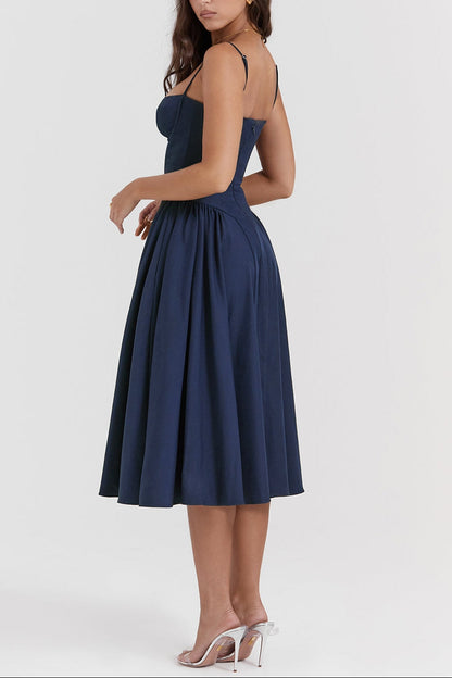 Hannah Midi Dress in Red