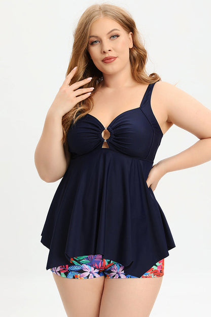 (L-5XL) Plus Size Tankini Swimsuit - Seldom Seen Styles