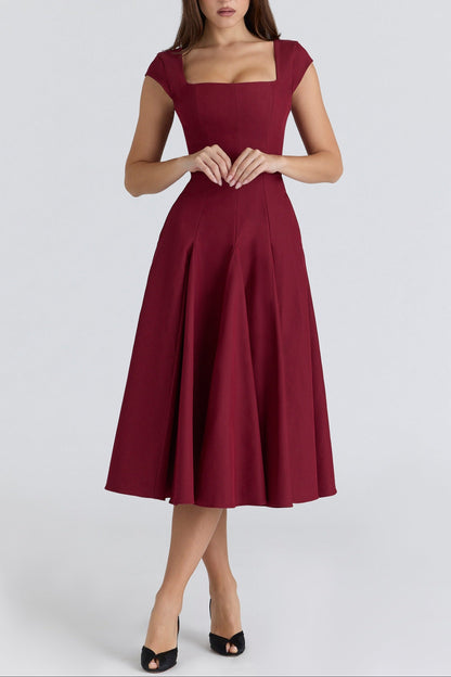 Hannah Midi Dress in Red