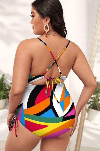 (XL-4XL) Floral Print Cutout One Piece Swimsuit - Seldom Seen Styles