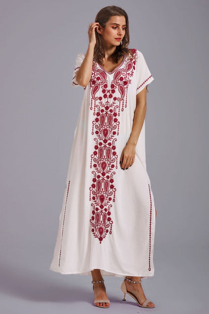 Boho Print Slit Dress - Seldom Seen Styles