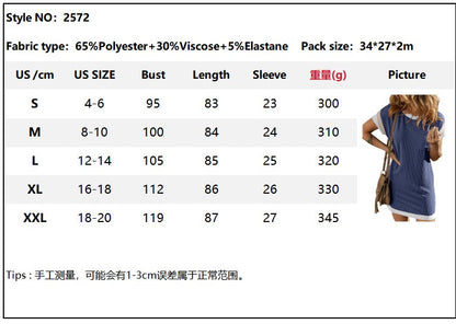 Womens Casual Knit Lightweight Dress Summer Outfits Crewneck Shortsleeve Slim Color Block Ribbed Rose Red Mini Dress 2025 Trendy Womenswear Outdoorfun Springtok Comfortable