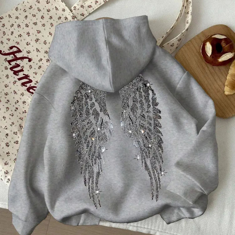 Shinny Wing Hoodie - Seldom Seen Styles
