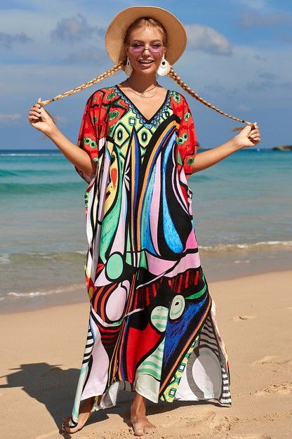 Tropical Pattern Kimono Blouse ( 29 Colors ) - Seldom Seen Styles