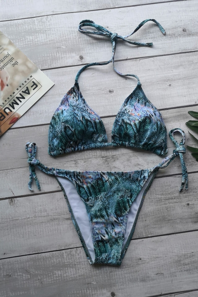 Colorful Print Push Up Brazilian Swimsuit - Seldom Seen Styles