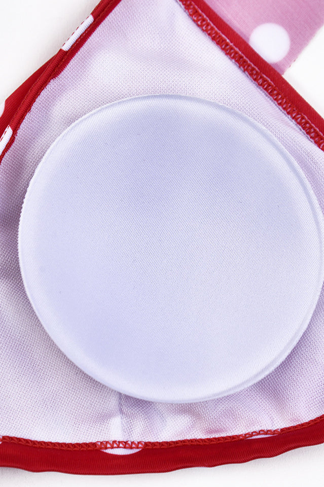 Polka Dot High Waist Ruffle Bikini - Seldom Seen Styles