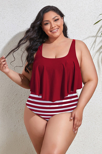 (L-4XL) Floral High Waist Bikini Set - Seldom Seen Styles