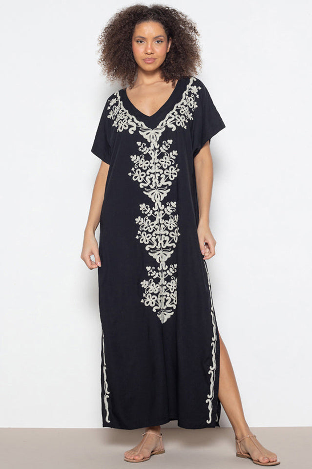 Boho Print Slit Dress - Seldom Seen Styles