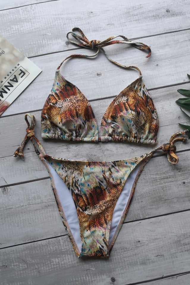 Colorful Print Push Up Brazilian Swimsuit - Seldom Seen Styles