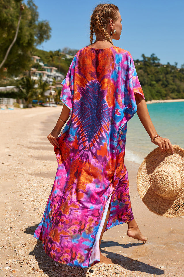 Tropical Pattern Kimono Blouse ( 29 Colors ) - Seldom Seen Styles