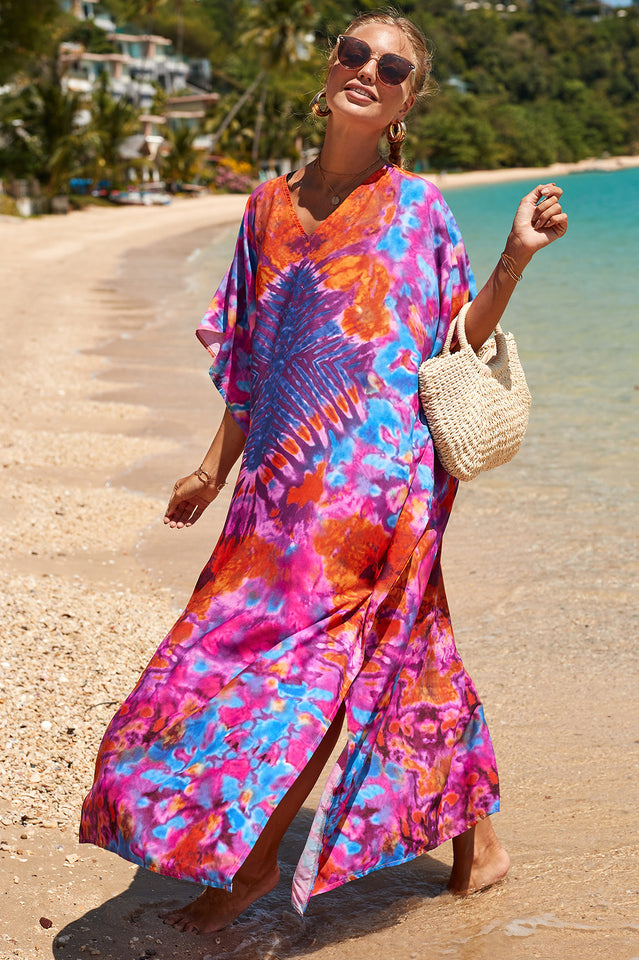 Tropical Pattern Kimono Blouse ( 29 Colors ) - Seldom Seen Styles