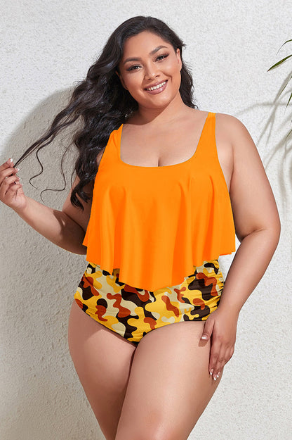 (L-4XL) Floral High Waist Bikini Set - Seldom Seen Styles