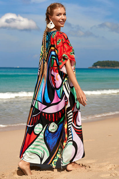 Tropical Pattern Kimono Blouse ( 29 Colors ) - Seldom Seen Styles