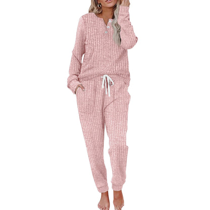 Two Piece Outfits for Women Lounge Sets Button Down Sweatshirt Sweatpants Sweatsuits Set with Pockets - Seldom Seen Styles