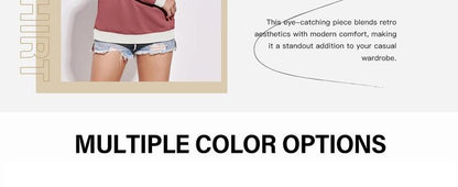 【Up To 3XL】Fisace Christmas Womenswear Striped Oversized Sweatshirt Color Block Crew Neck Long Sleeve Shirt Casual Loose Pullover Top Y2K Clothes back to school