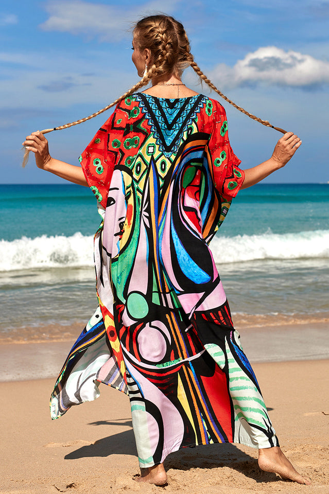 Tropical Pattern Kimono Blouse ( 29 Colors ) - Seldom Seen Styles