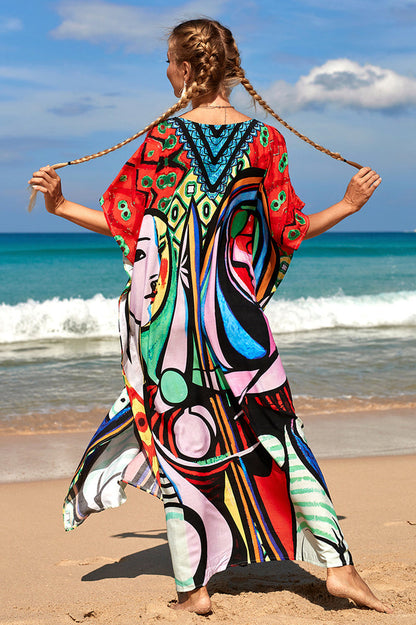 Tropical Pattern Kimono Blouse ( 29 Colors ) - Seldom Seen Styles