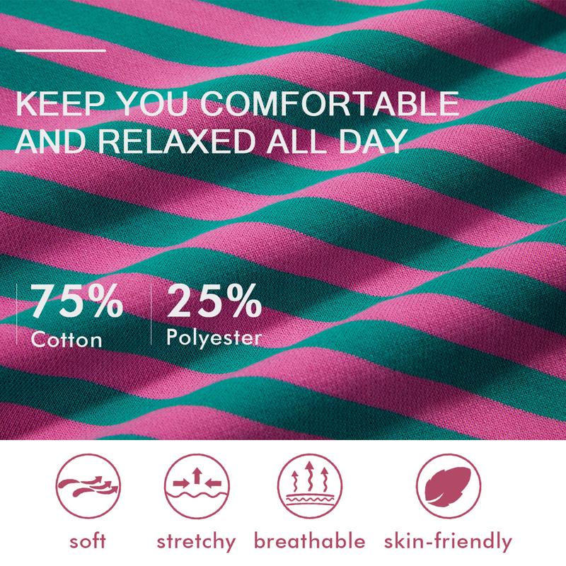 【Up To 3XL】Fisace Christmas Womenswear Striped Oversized Sweatshirt Color Block Crew Neck Long Sleeve Shirt Casual Loose Pullover Top Y2K Clothes back to school - Seldom Seen Styles