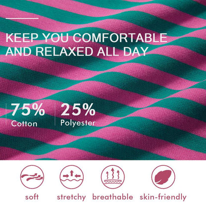 【Up To 3XL】Fisace Christmas Womenswear Striped Oversized Sweatshirt Color Block Crew Neck Long Sleeve Shirt Casual Loose Pullover Top Y2K Clothes back to school - Seldom Seen Styles