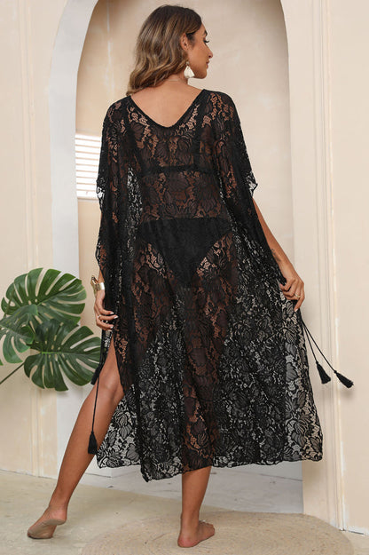 Dolman Sleeve Loose Style Lace Cover Up - Seldom Seen Styles