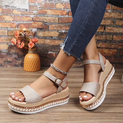 Women's Silver Zipper Hollow Fashion Sandals - Seldom Seen Styles