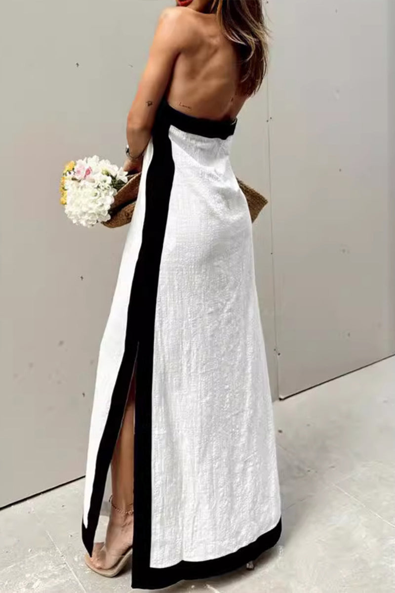 Ladies' Neck Hanging Hollow Slit Casual Temperament Dress - Seldom Seen Styles