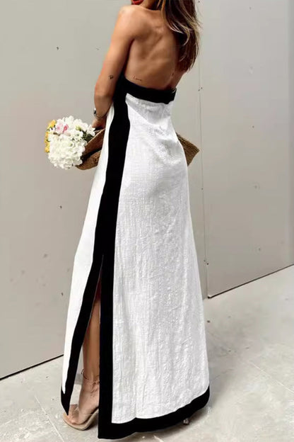 Ladies' Neck Hanging Hollow Slit Casual Temperament Dress - Seldom Seen Styles