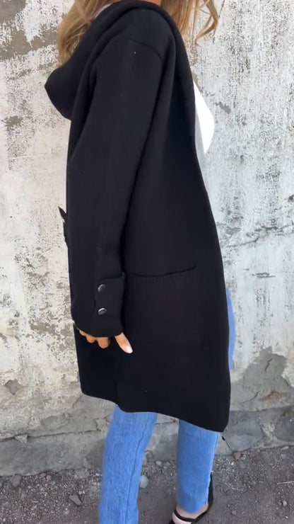 Women Round Neck Hooded Casual Jacket - Seldom Seen Styles