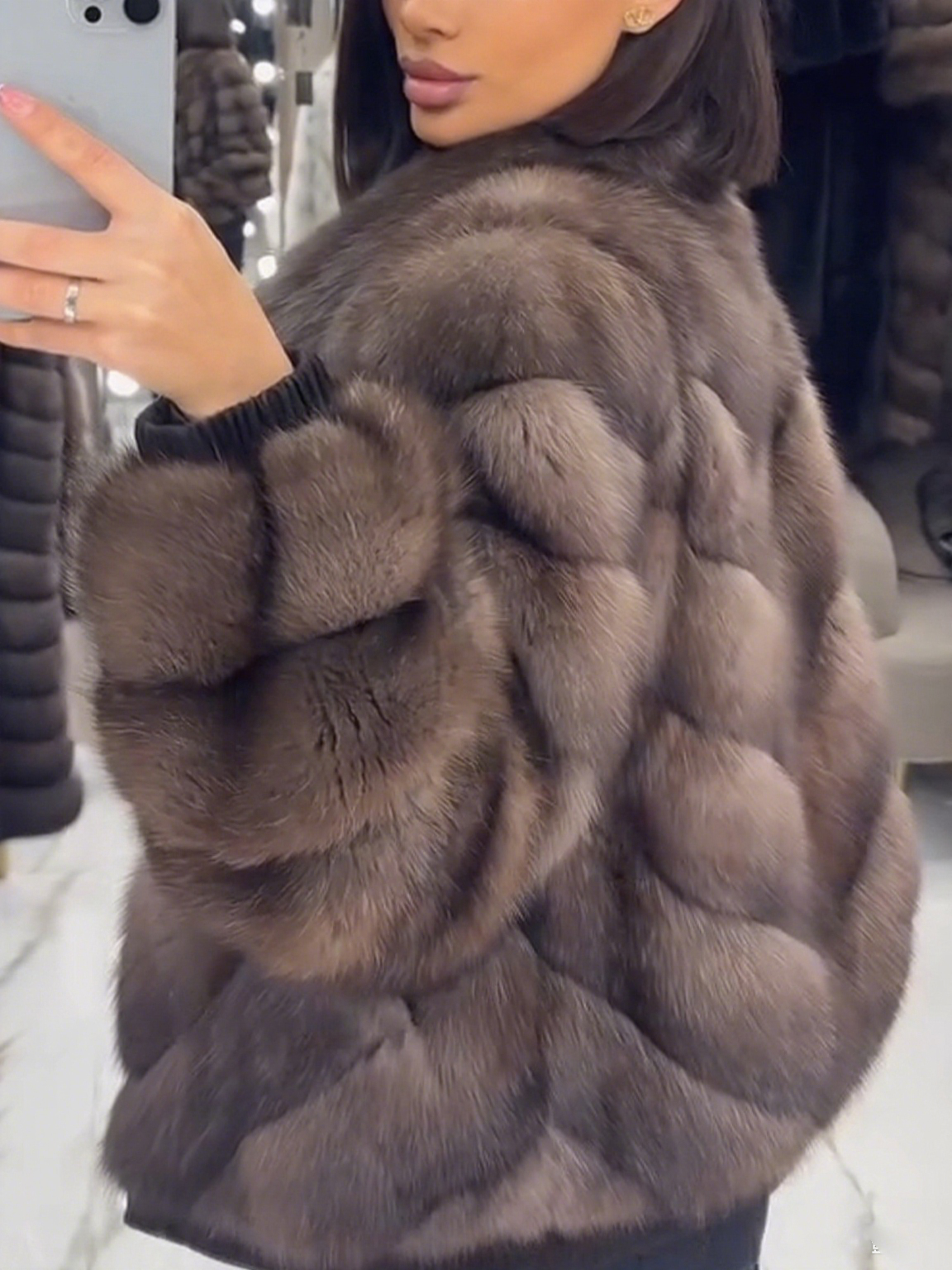 Women Plush Spliced temperament Casual Coat - Seldom Seen Styles