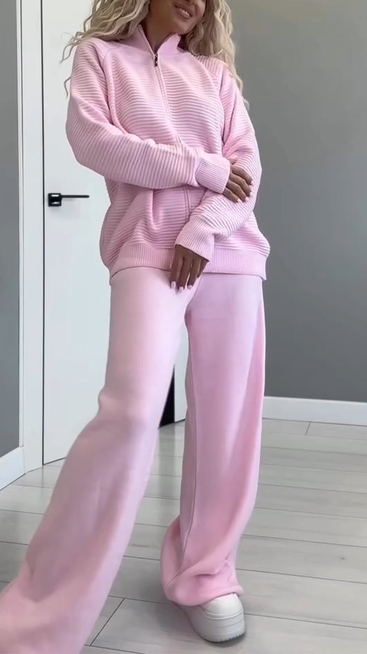 Women Solid Color Loose Casual Suit - Seldom Seen Styles