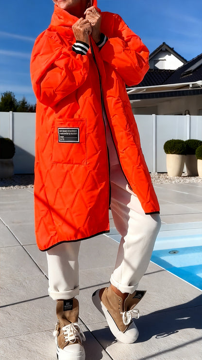 Womens Hooded Casual Coat - Seldom Seen Styles