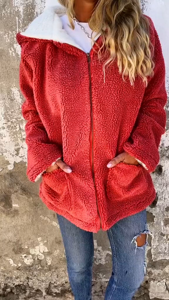 Women Plush Casual Jacket - Seldom Seen Styles