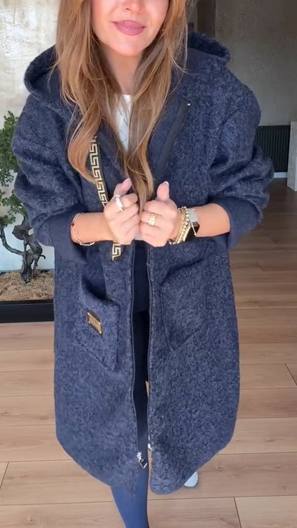 Women Hooded Drawstring Casual Coat - Seldom Seen Styles