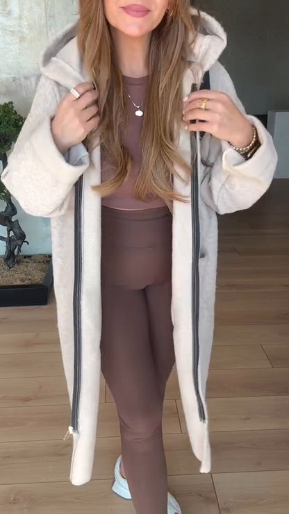 Women Hooded Drawstring Casual Coat - Seldom Seen Styles