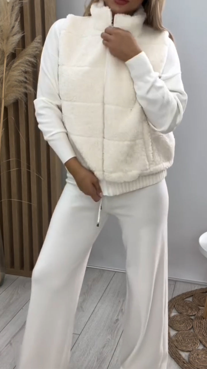 Women Solid Color Casual Three-piece Suit - Seldom Seen Styles