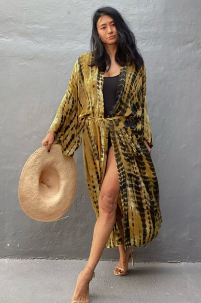 Beach Color Block Printing Cover Up - Seldom Seen Styles