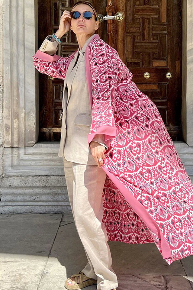 Brigitte One Of A Kind Ikat Maxi Kimono - Seldom Seen Styles