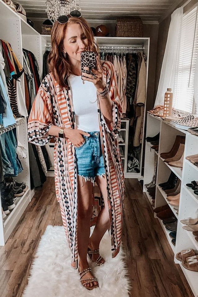 Boho Tie Dye Kimono Blouse - Seldom Seen Styles