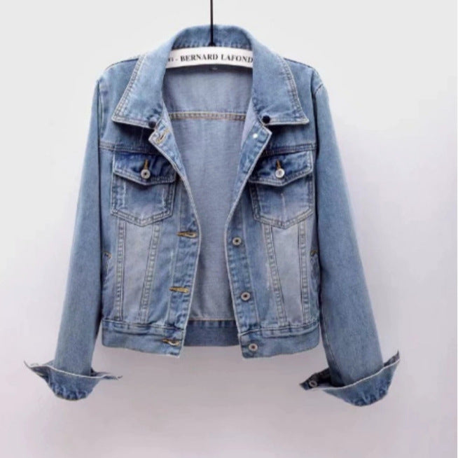 Women's Casual Denim Jacket, Long-sleeved Hooded Short Denim Coat with a detachable hood, suitable for spring and autumn as well as any occasion. - Seldom Seen Styles
