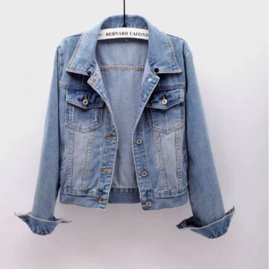 Women's Casual Denim Jacket, Long-sleeved Hooded Short Denim Coat with a detachable hood, suitable for spring and autumn as well as any occasion. - Seldom Seen Styles