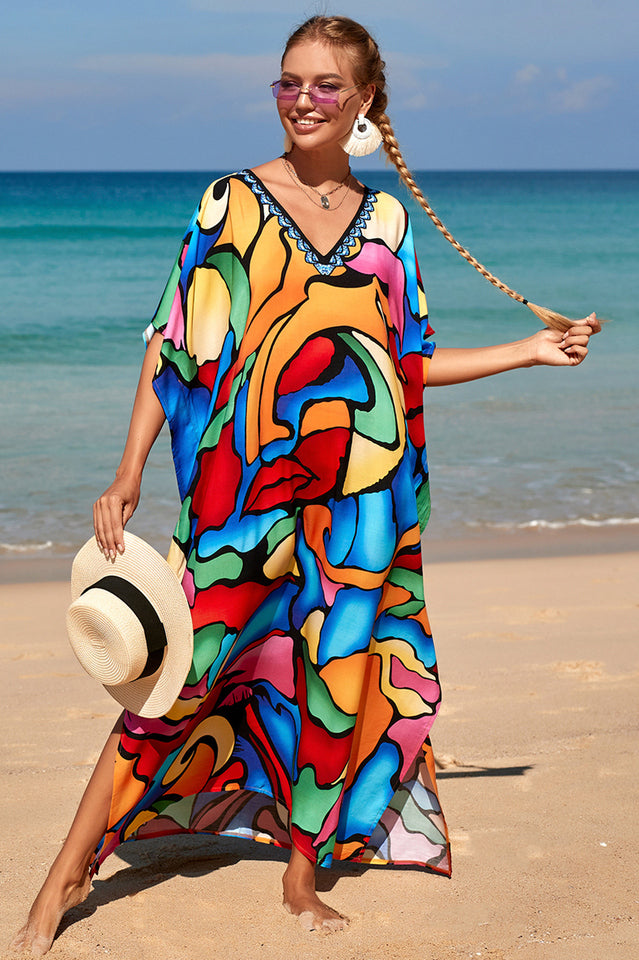 Tropical Pattern Kimono Blouse ( 29 Colors ) - Seldom Seen Styles