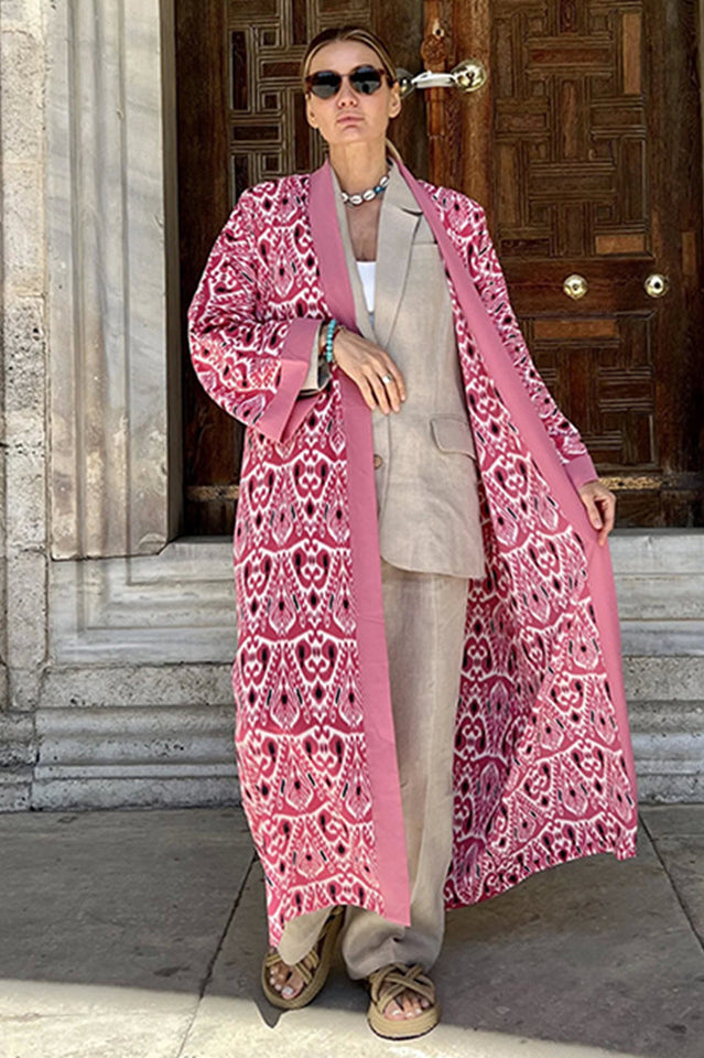 Brigitte One Of A Kind Ikat Maxi Kimono - Seldom Seen Styles