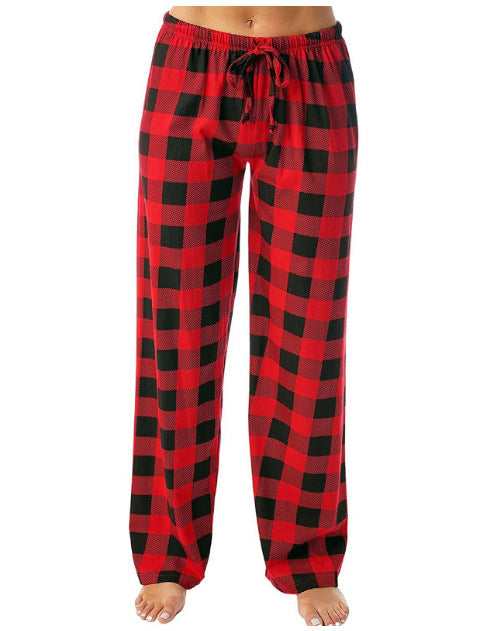 Women's Plaid Pyjama Bottoms Fleece Checked Pjs Pants Soft Drawstring Lounge Sleepwear for Ladies Women Sleep Bottoms for Fall & Winter - Seldom Seen Styles