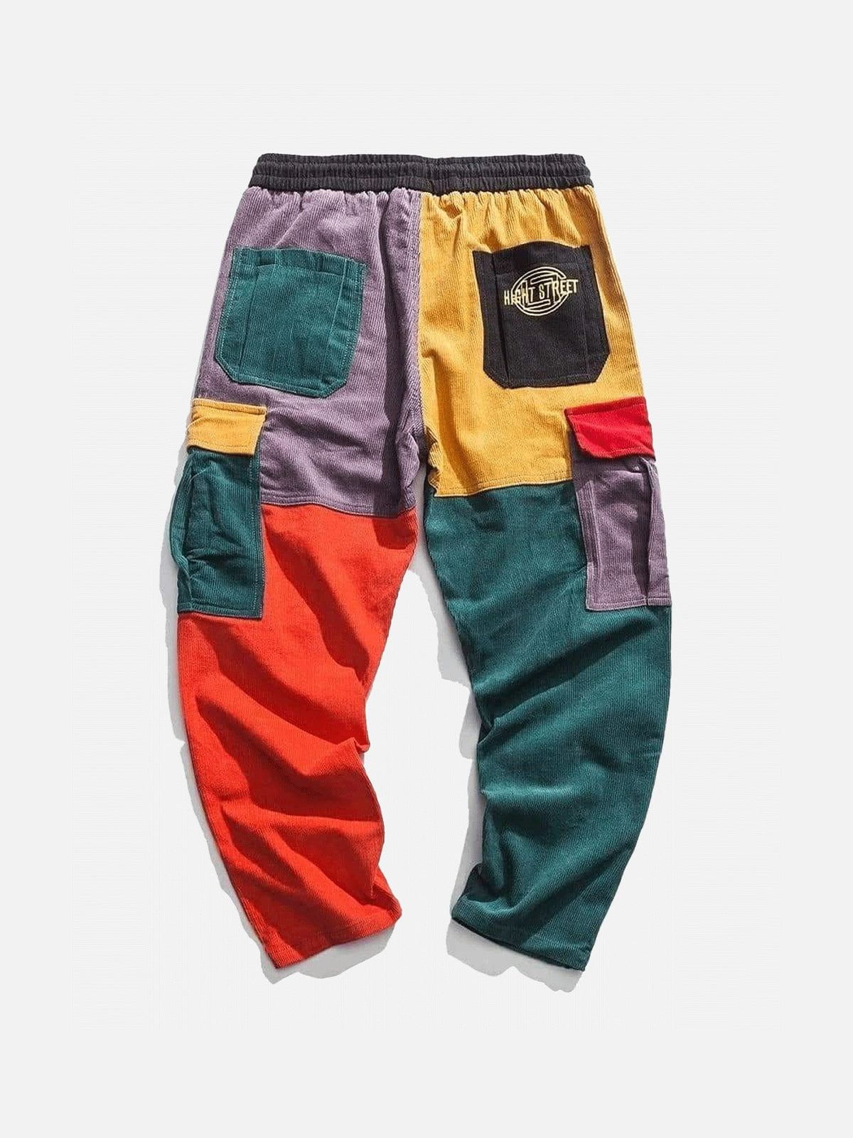 Aelfric Eden "Back to 90's" Patchwork Color Block Corduroy Pants - Seldom Seen Styles