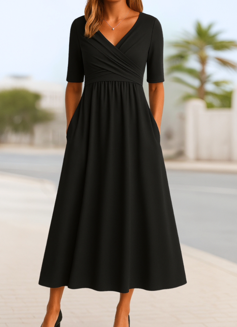 Monica | Stylish Crossover Dress - Seldom Seen Styles